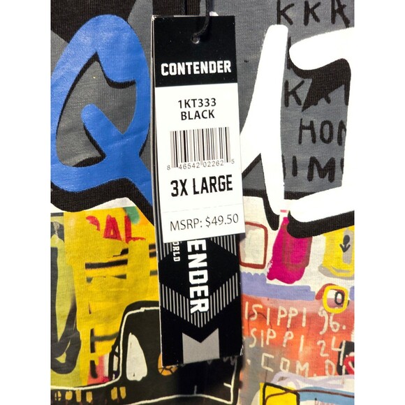 Contender Mens T-Shirt Bisquick Black Tee Size 3XL - Picture 3 of 4